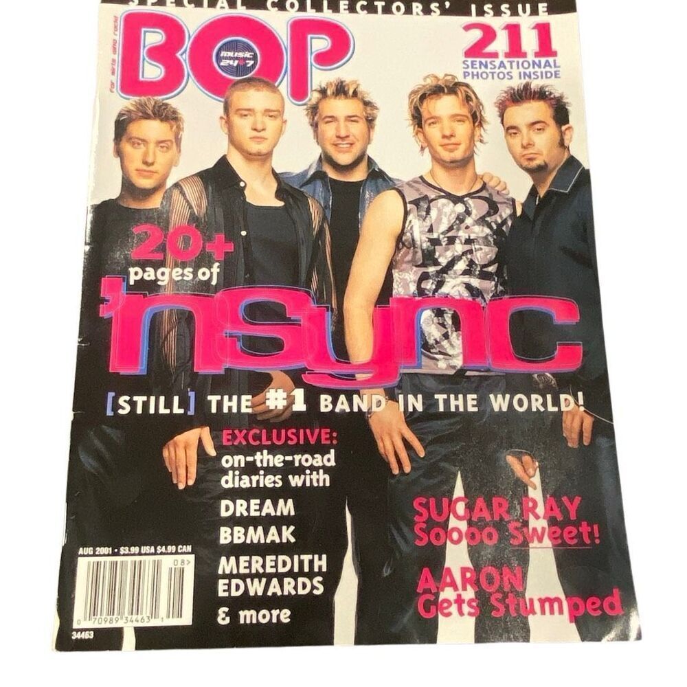 NSYNC BOP Magazine Aug 2001 Special Collector’s Issue BBMAK Dream Posters Y2K